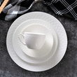 Serwis obiadowo kawowy porcelanowy na 6 osób ROMA white 2
