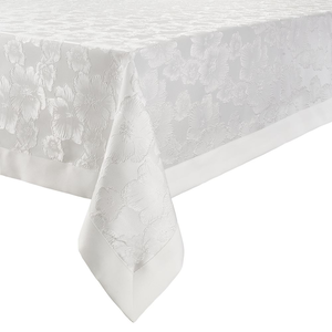 Obrus biały 140 x 220 cm żakardowy NINA