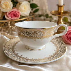 Filiżanka ze spodkiem porcelanowa 200 ml UNICO 23