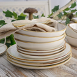 Serwis obiadowo kawowy na 6 osób porcelanowy AMMOS 1