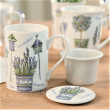 Kubek z zaparzaczem porcelanowy dekorowany 280 ml LAWENDA3 2