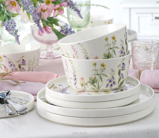 Serwis obiadowy na 12 osób porcelanowy VIOLA