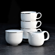 Serwis obiadowo kawowy na 12 osób porcelanowy PLUS PLATIN 2