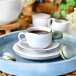 Serwis obiadowo kawowy na 12 osób porcelanowy PLUS PLATIN 14