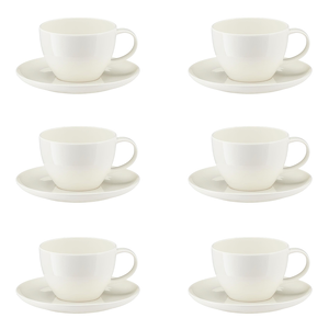 Komplet filiżanek do kawy herbaty 240 ml 6 sztuk SIMPLY FINE