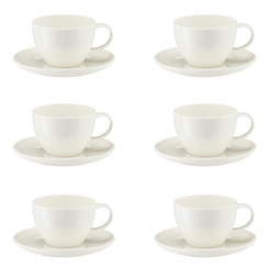 Komplet filiżanek do kawy herbaty 240 ml 6 sztuk SIMPLY FINE