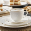 Serwis obiadowo kawowy porcelanowy na 6 osób ROMA GOLD 2