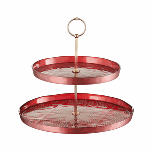 Patera piętrowa szklana 28 cm Etażerka MIMOZA