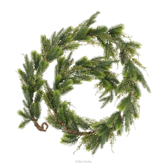 Elegancka girlanda świąteczna do salonu, na kominek