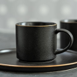 Zestaw czarnych kubków ceramicznych 420 ml 6 sztuk OTELLO Black 2