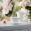 Filiżanka porcelanowa do herbaty z kubkiem
