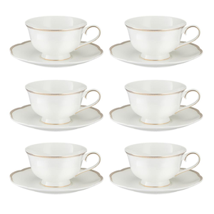 Komplet filiżanek porcelanowych 200 ml 6 sztuk EVELINE