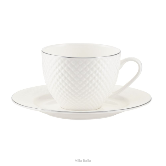 Filiżanka do kawy herbaty porcelanowa 250 ml BARI PLATIN  