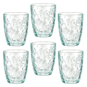 Zestaw szklanek turkusowych 270 ml 6 sztuk MERIDA