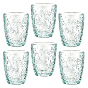 Zestaw szklanek turkusowych 270 ml 6 sztuk MERIDA