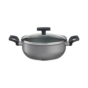 Garnek niski z pokrywką 20 cm GREY
