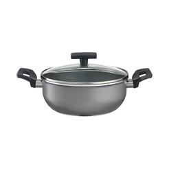 Garnek niski z pokrywką 20 cm GREY