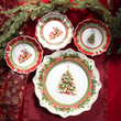 Talerz do ciasta świąteczny porcelanowy 29 cm CHRISTMAS TREE 1