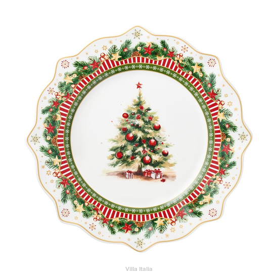 Talerz do ciasta świąteczny porcelanowy 29 cm CHRISTMAS TREE