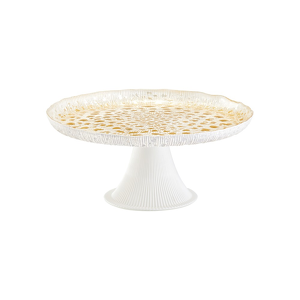 Patera na ciasto szklana 21,5 cm CASTELLO GOLD
