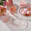 Talerzyk deserowy szklany 15 cm BRIANA różowy 1