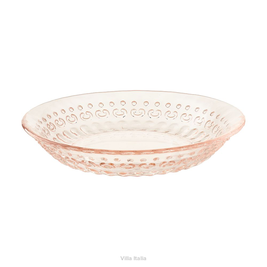 Talerzyk deserowy szklany 15 cm BRIANA różowy