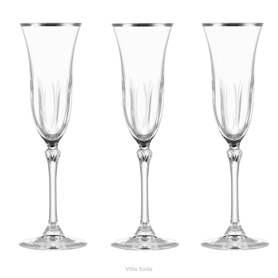 Kieliszki do szampana 6 sztuk LUDOVICA Platino