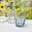 elegancka szklanka do drinków niebieska