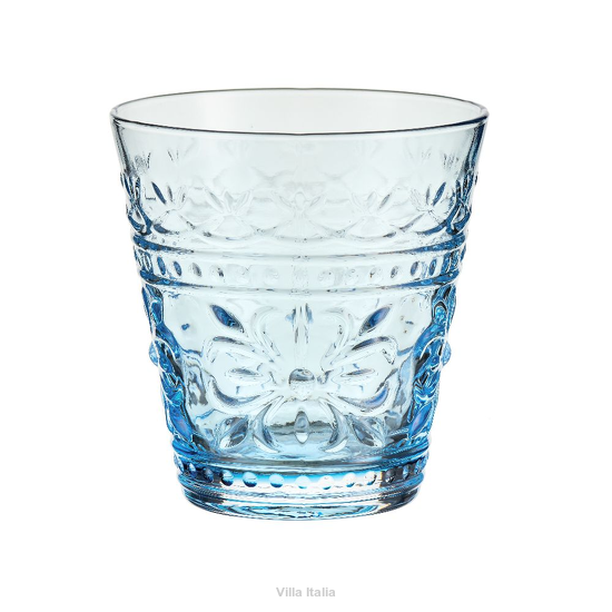 elegancka szklanka do lemoniady niebieska