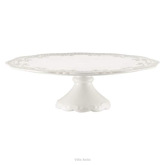 Patera na tort biała z reliefem