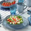 Komplet talerzy ceramicznych niebieskich na 6 osób DENIM 14