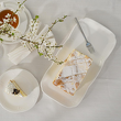 Nowoczesny półmisek z wzmocnionej porcelany białej na stół