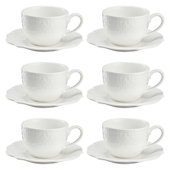 Komplet filiżanek porcelanowych 300 ml 6 sztuk GLORIETTA Style