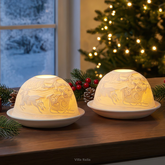 Elegancki lampion porcelanowy