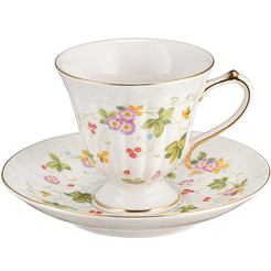 Filiżanka do herbaty porcelanowa 180 ml ze spodkiem WALENCJA Ivory