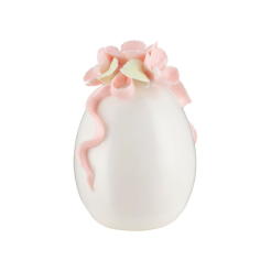 Jajko porcelanowe dekoracyjne Lampion LED 10 cm LAURA