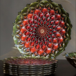 Talerz do ciasta 28 cm ROBUSTA rudo-zielony 4