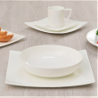 Talerz płytki porcelanowy kwadratowy 27x27 cm MIAMI WHITE  2