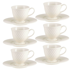 Komplet filiżanek do espresso 90 ml 6 sztuk ECLAT