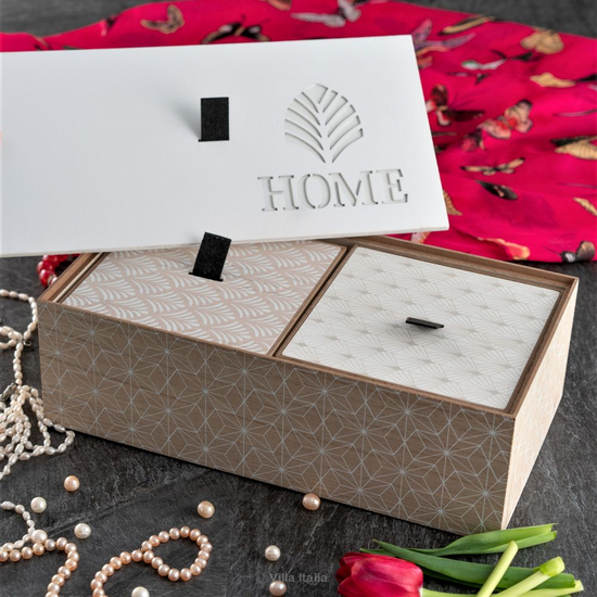 Komplet 3 pudełek drewnianych NATURA