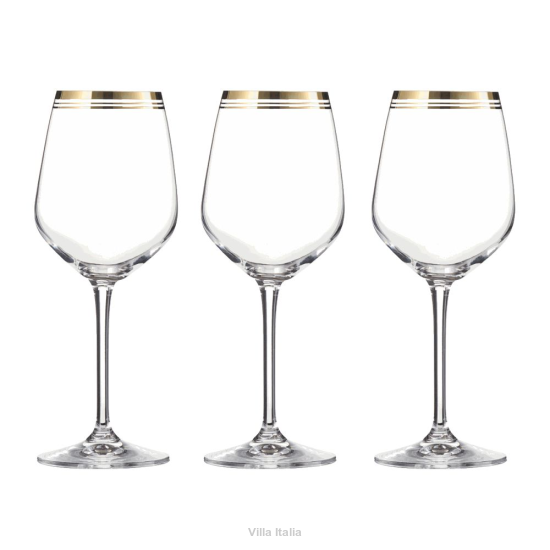 Zestaw kieliszków do wina czerwonego 350 ml 6 sztuk APULIA GOLD