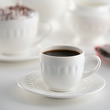 Filiżanka do espresso porcelanowa 100 ml ze spodkiem MESYNA WHITE 4