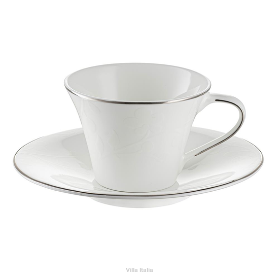 Filiżanka do kawy herbaty porcelanowa 200 ml ze spodkiem BIANCA 