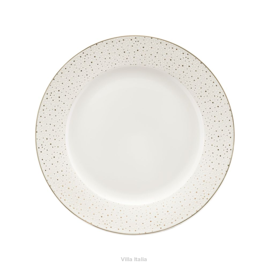 Talerz deserowy porcelanowy złota linia 20,5 cm GOLDEN SAND