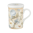 Kubek z zaparzaczem porcelanowy dekorowany EMILY 2