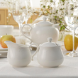 Serwis obiadowo kawowy porcelanowy na 12 osób WHITE PRINCESS 12