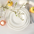 Serwis obiadowo kawowy porcelanowy na 12 osób WHITE PRINCESS 2