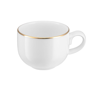 Filiżanka do kawy herbaty 230 ml porcelanowa bez spodka PLUS GOLD