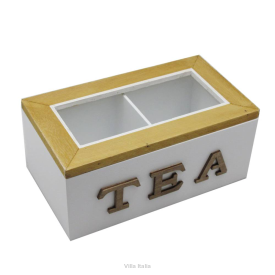 Szkatułka drewniana na herbatę TEA 18x10 cm 