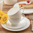 Serwis kawowy porcelanowy na 6 osób BARI GOLD 3